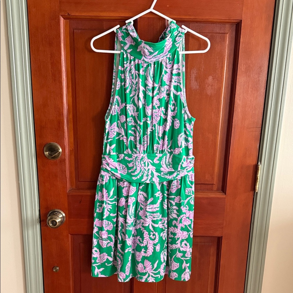 Lilly Pulitzer Green and Purple Floral Dress